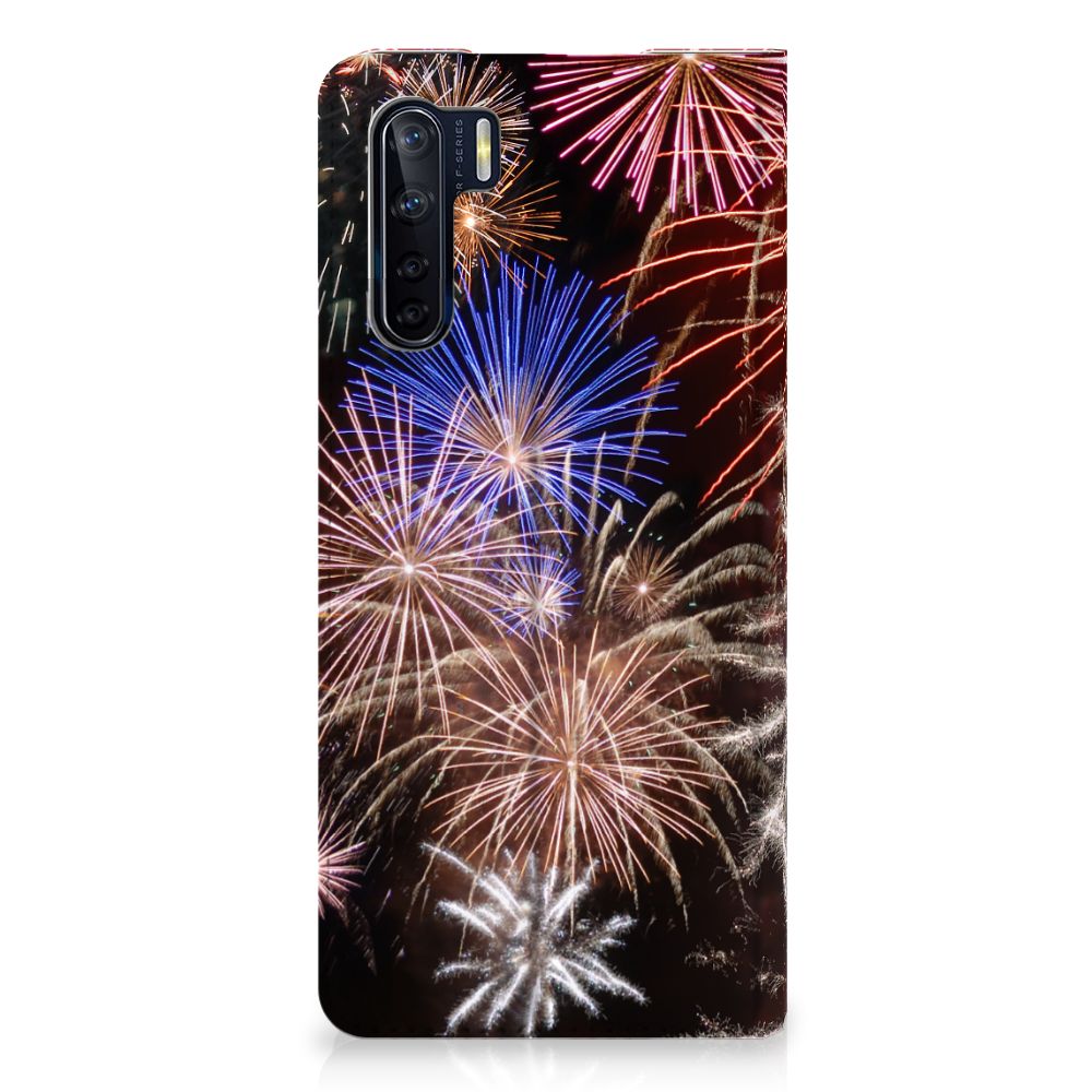 OPPO Reno3 | A91 Hippe Standcase Vuurwerk - B2C Telecom