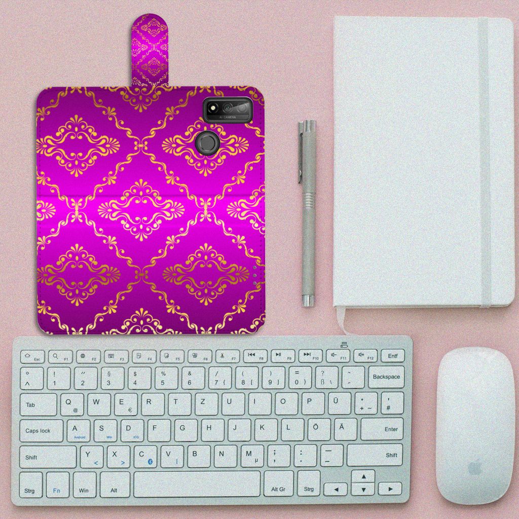 Wallet Case Huawei P Smart 2020 Barok Roze