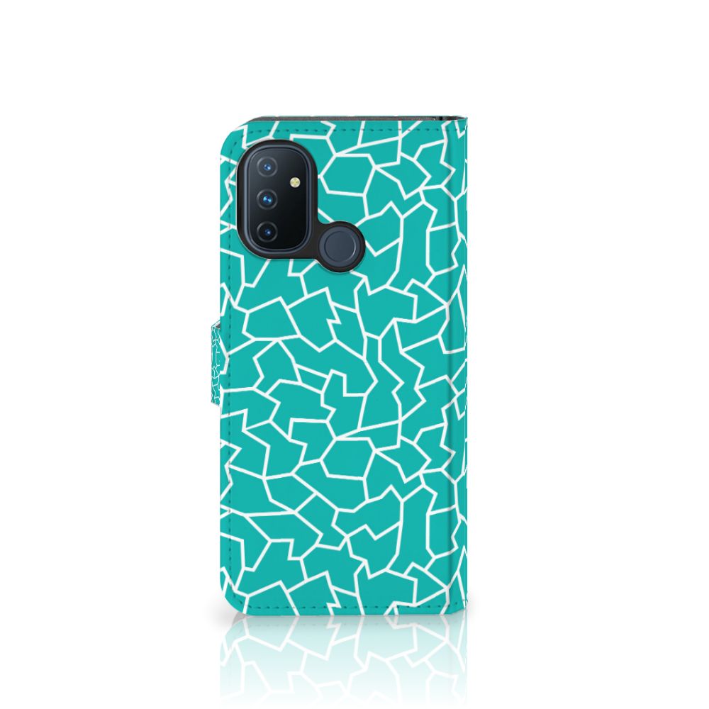 OnePlus Nord N100 Hoesje Cracks Blue