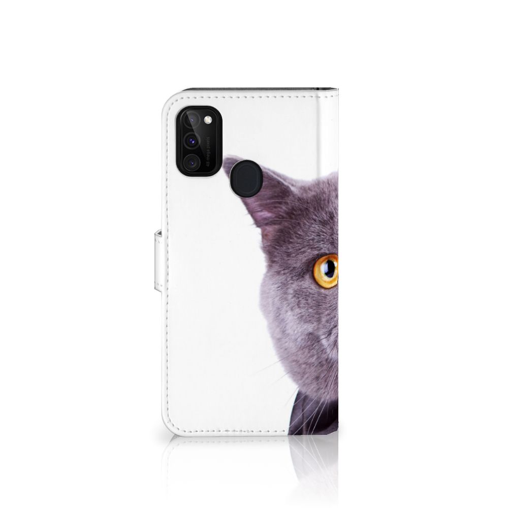 Samsung Galaxy M21 | M30s Telefoonhoesje met Pasjes Kat