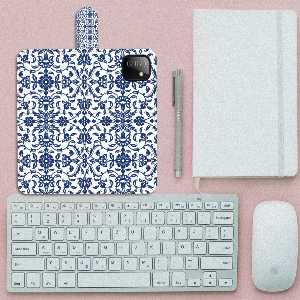 Samsung Galaxy A03 Hoesje Flower Blue