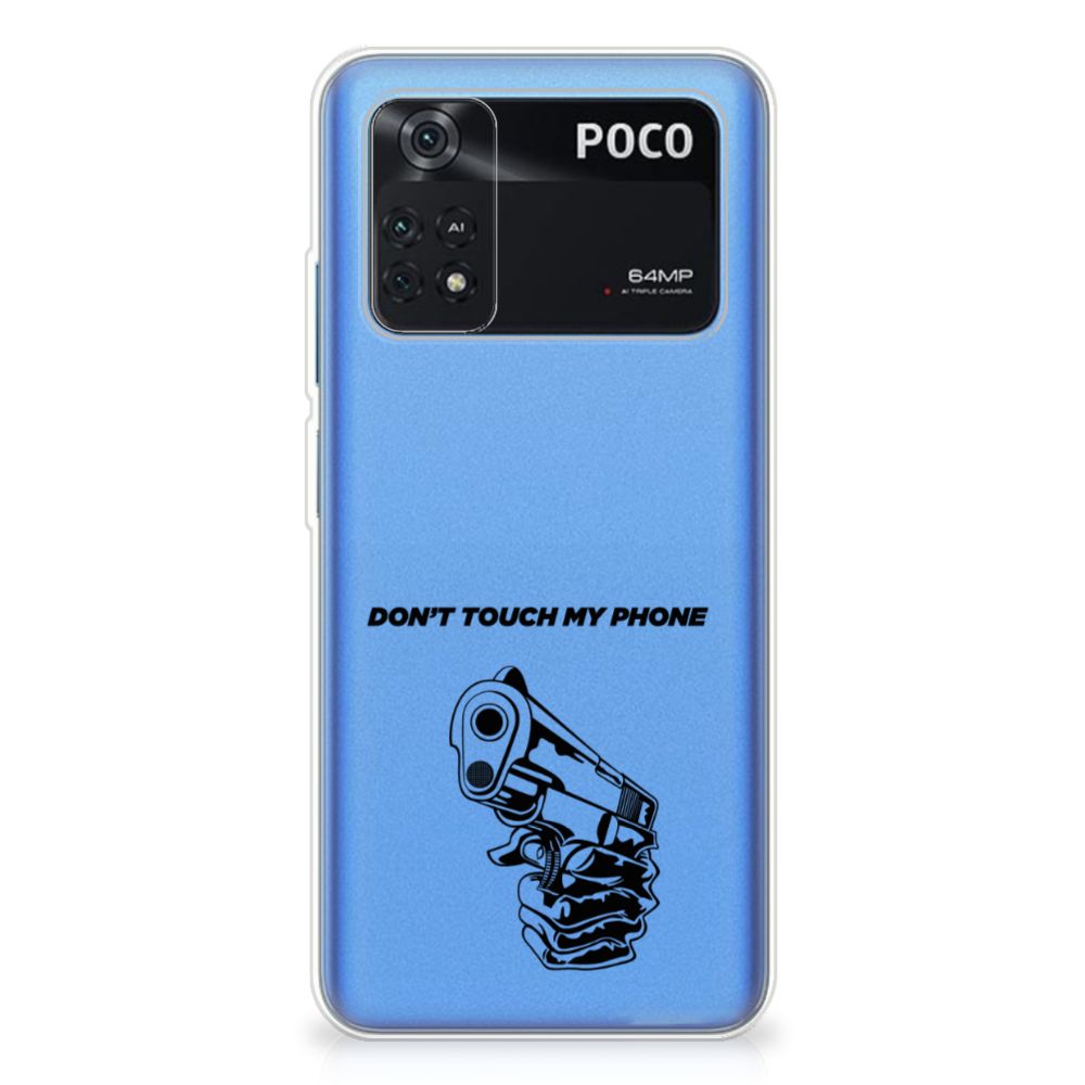 Xiaomi Poco M4 Pro 4G Silicone-hoesje Gun Don't Touch My Phone