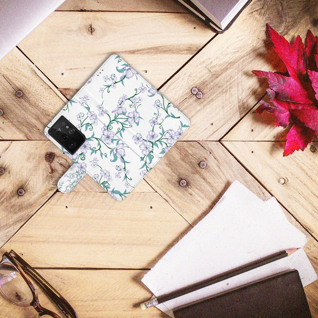 Samsung Galaxy S21 Ultra Uniek Hoesje Blossom White