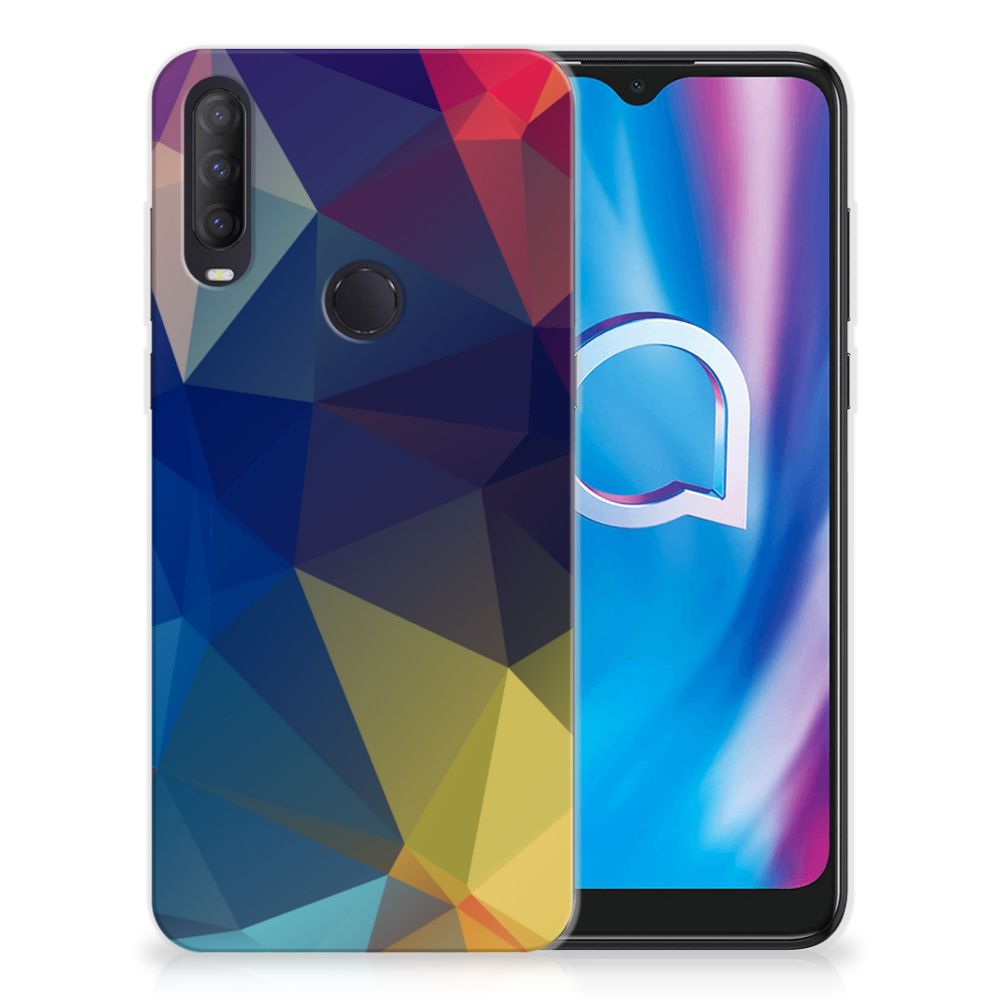 Alcatel 1S (2020) TPU Hoesje Polygon Dark B2C Telecom