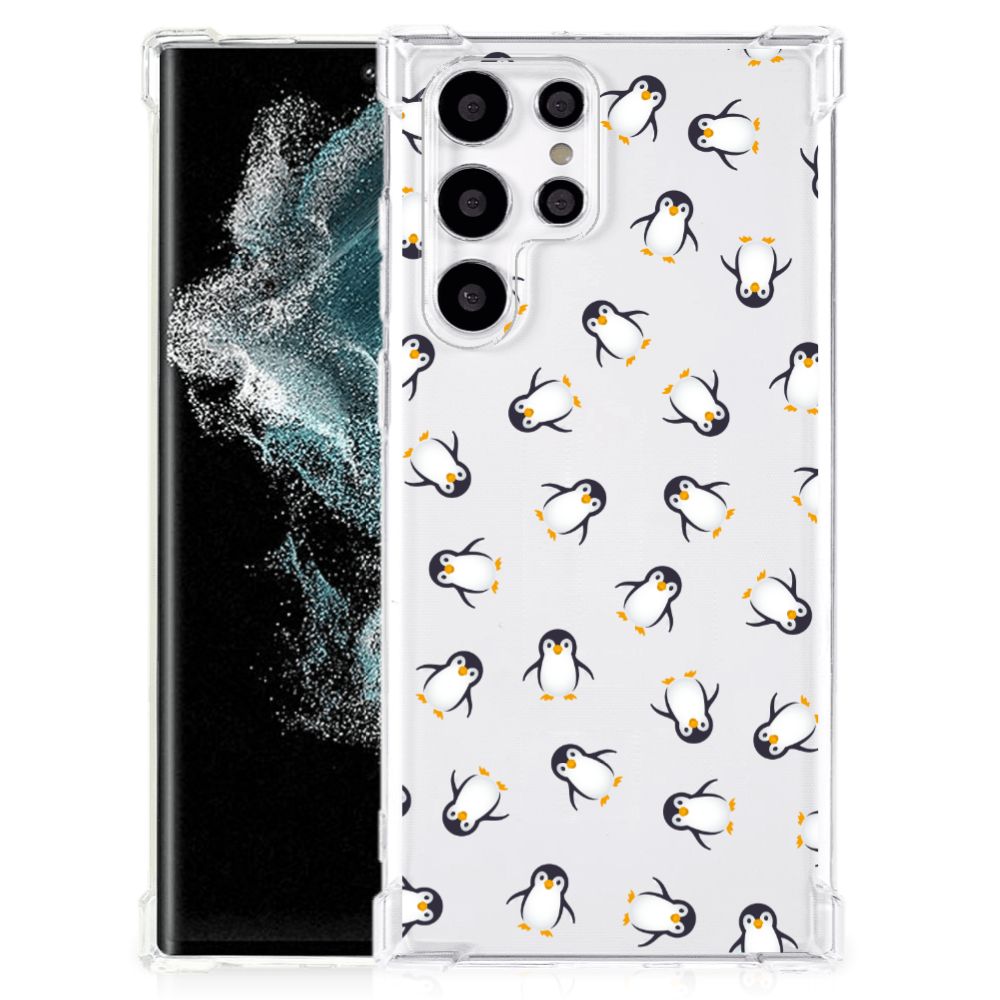 Doorzichtige Silicone Hoesje voor Samsung Galaxy S22 Ultra Pinguïn B2C Telecom