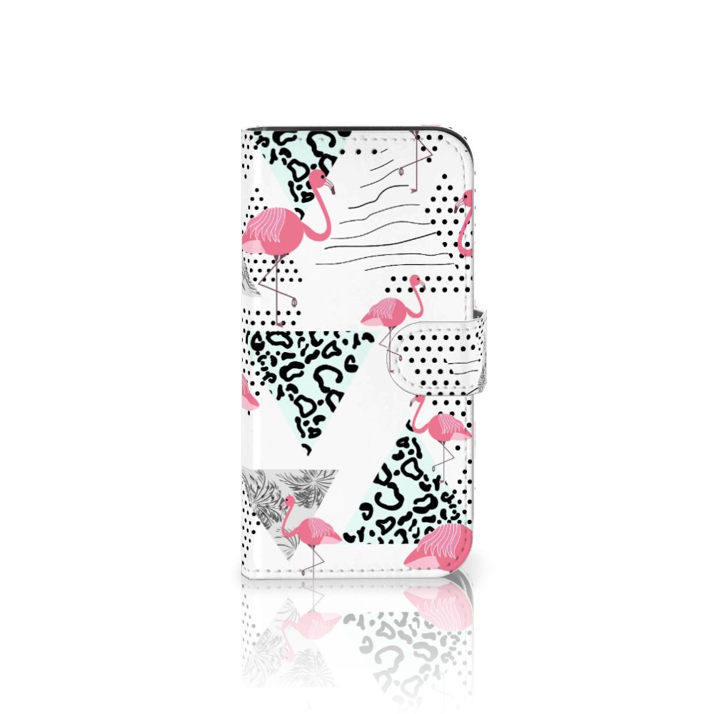 iPhone 13 Pro Telefoonhoesje met Pasjes Flamingo Triangle