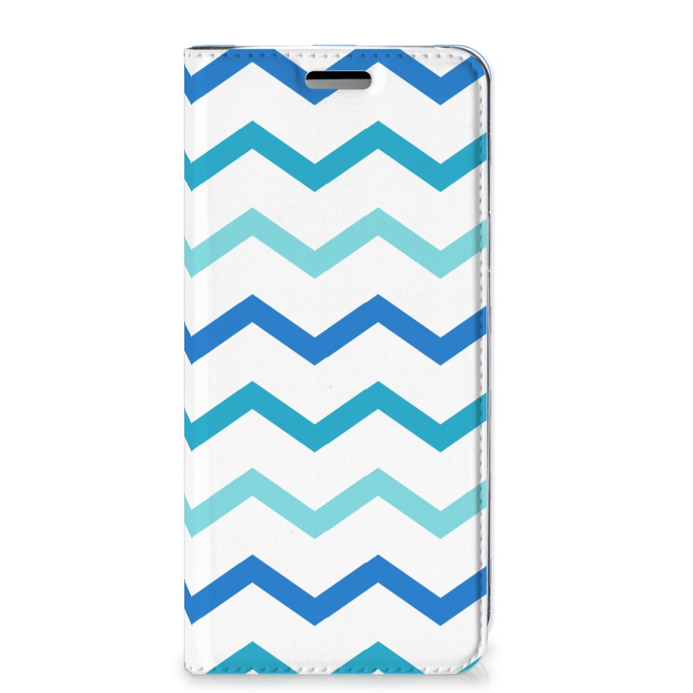 Samsung Galaxy S9 Hoesje met Magneet Zigzag Blauw