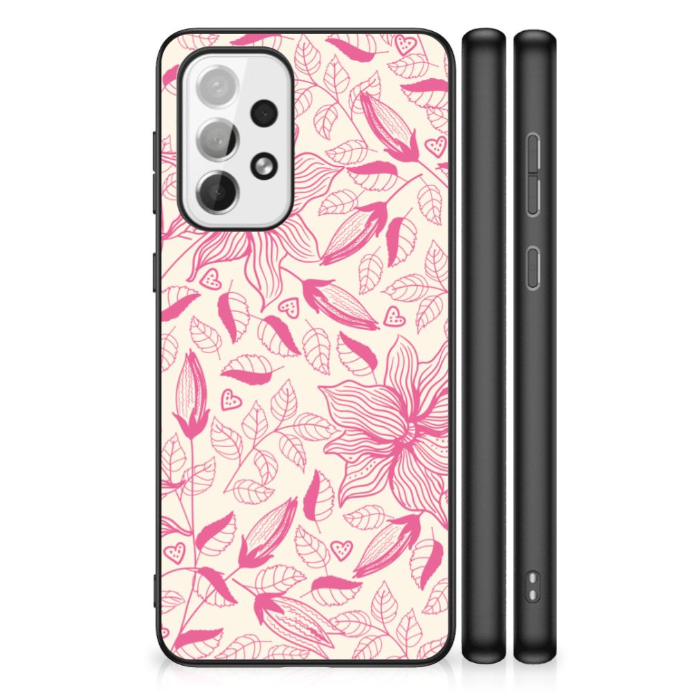 Samsung Galaxy A73 Bloemen Hoesje Pink Flowers B2C Telecom