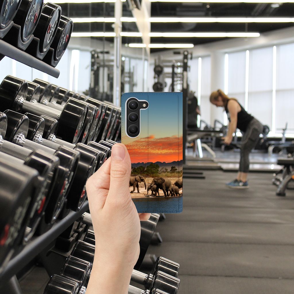 Samsung Galaxy S23 Hoesje maken Olifanten - B2C Telecom