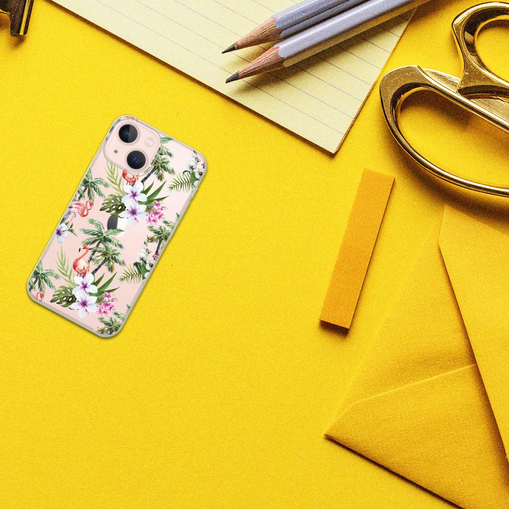 iPhone 13 mini TPU Hoesje Flamingo Palms B2C Telecom
