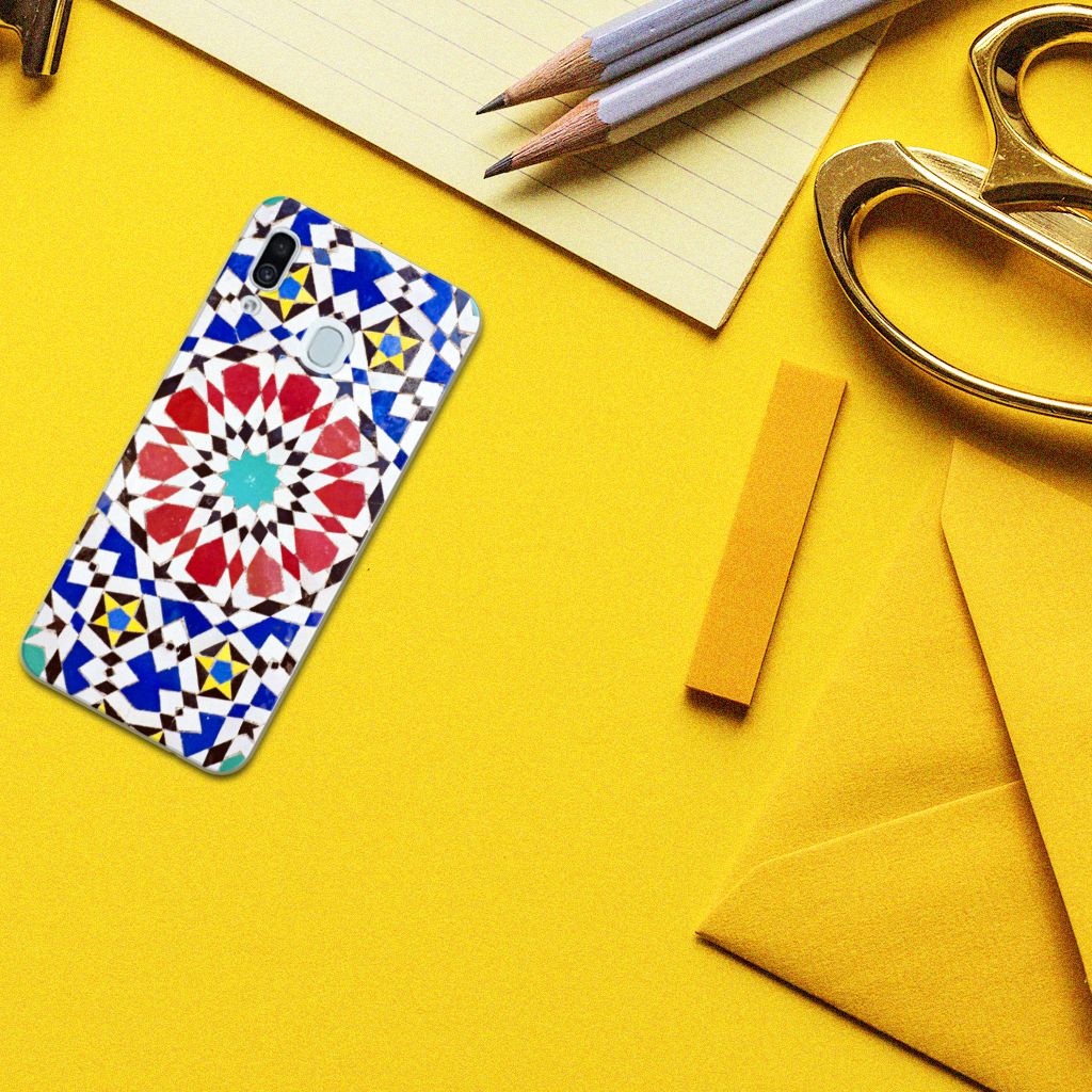 Samsung Galaxy A30 TPU Siliconen Hoesje Mozaïek