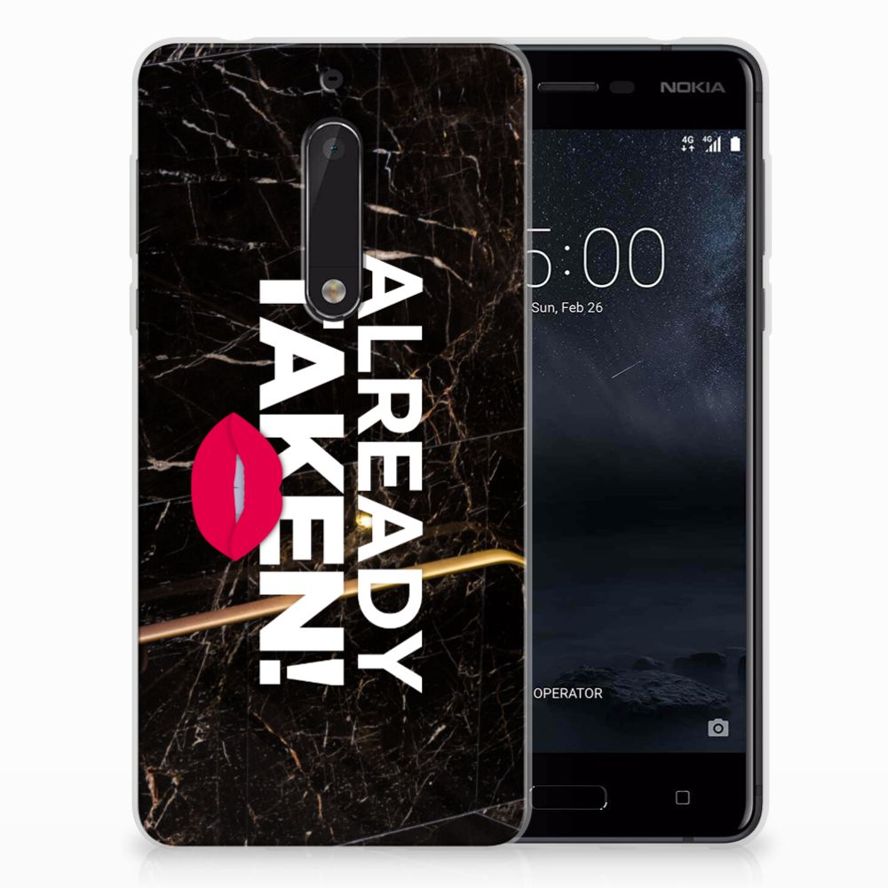 Nokia 5 Siliconen hoesje met naam Already Taken Black