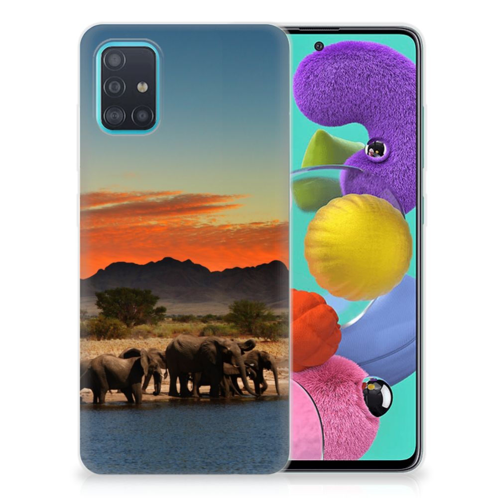 Samsung Galaxy A51 TPU Hoesje Olifanten