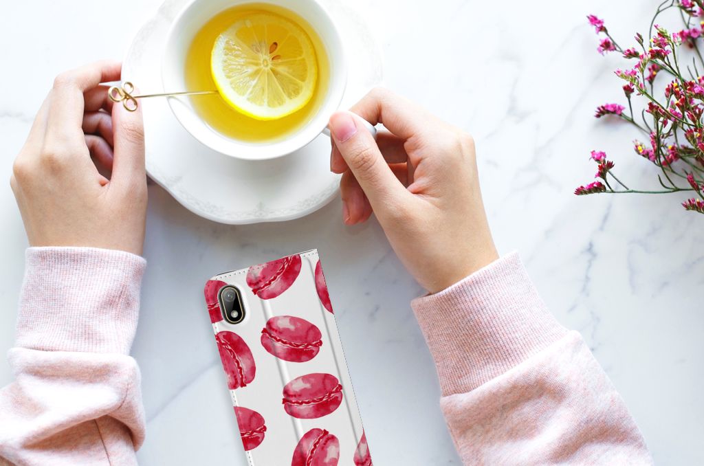 Huawei Y5 (2019) Flip Style Cover Pink Macarons - B2C Telecom
