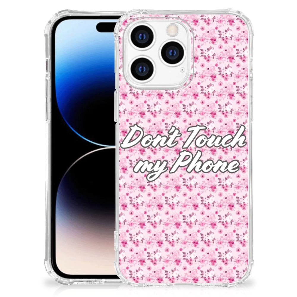 Apple iPhone 14 Pro Max Anti Shock Case Flowers Pink DTMP B2C Telecom