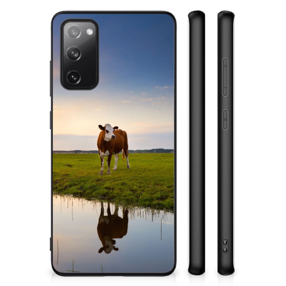 Samsung Galaxy S20 FE Dierenprint Telefoonhoesje Koe B2C Telecom