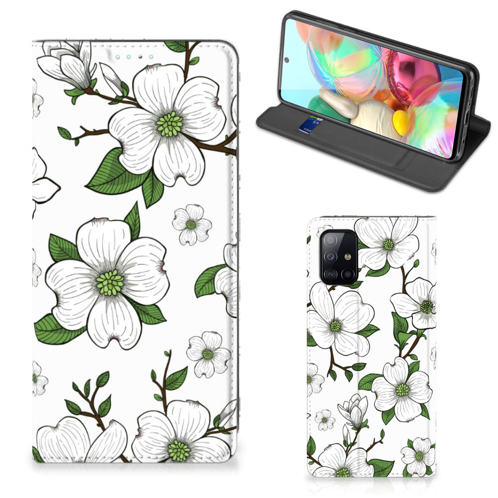 Samsung Galaxy A71 Smart Cover Dogwood Flowers