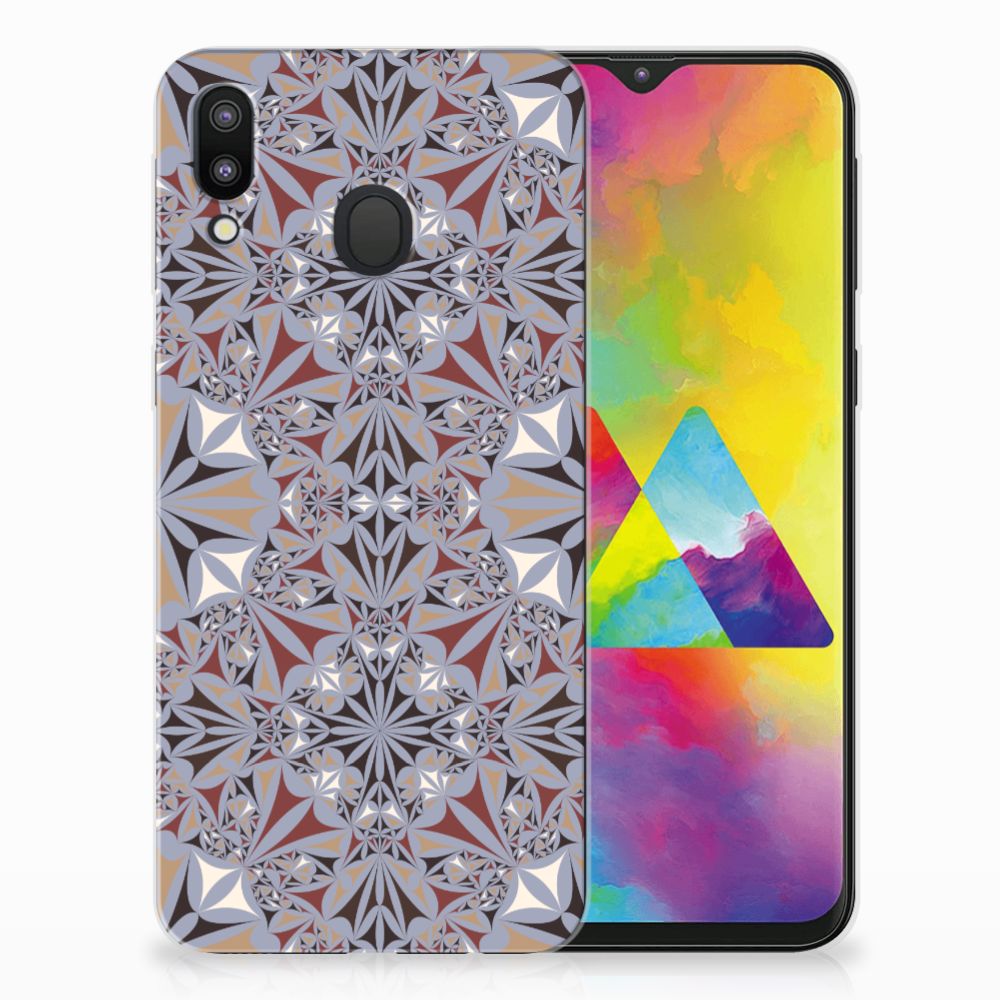 Samsung Galaxy M20 (Power) TPU Siliconen Hoesje Flower Tiles