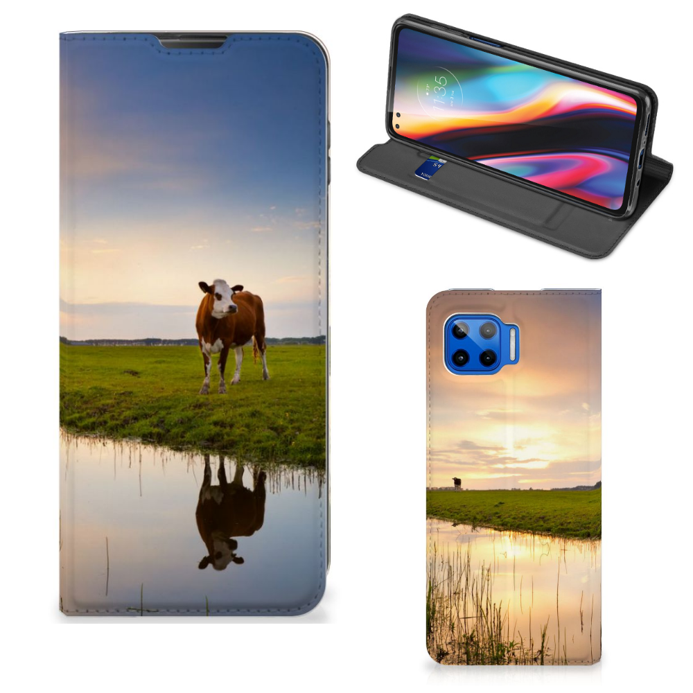 Motorola Moto G 5G Plus Hoesje maken Koe - B2C Telecom