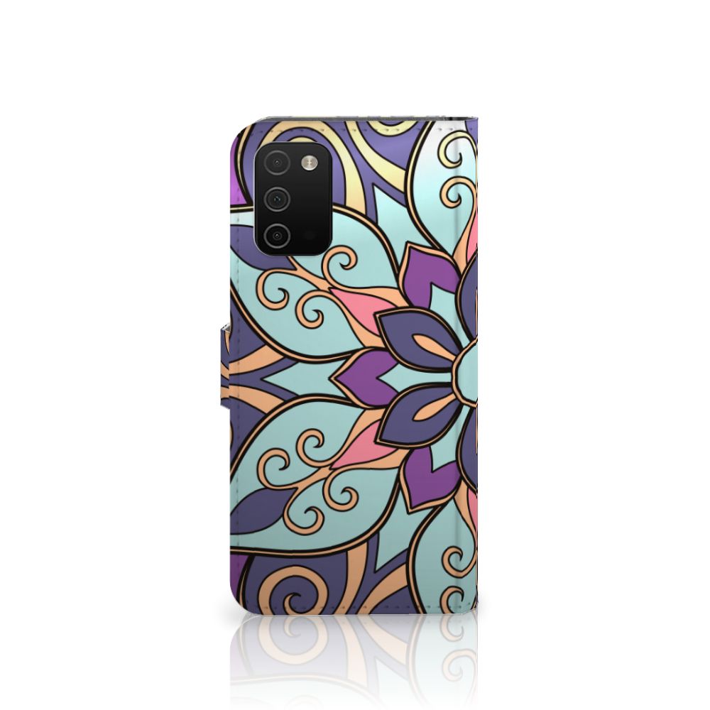 Samsung Galaxy A03s Hoesje Purple Flower
