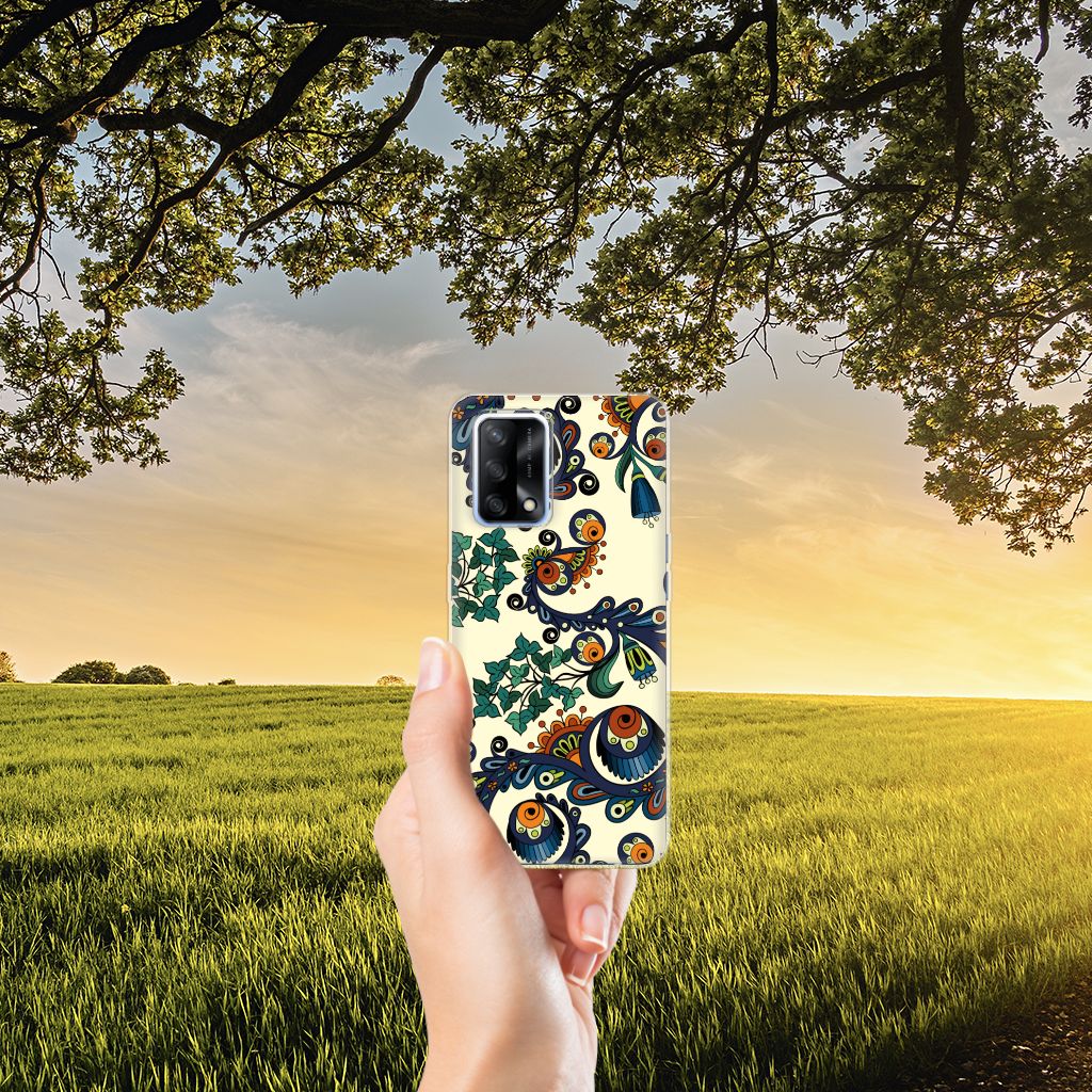Siliconen Hoesje OPPO A74 4G Barok Flower B2C Telecom