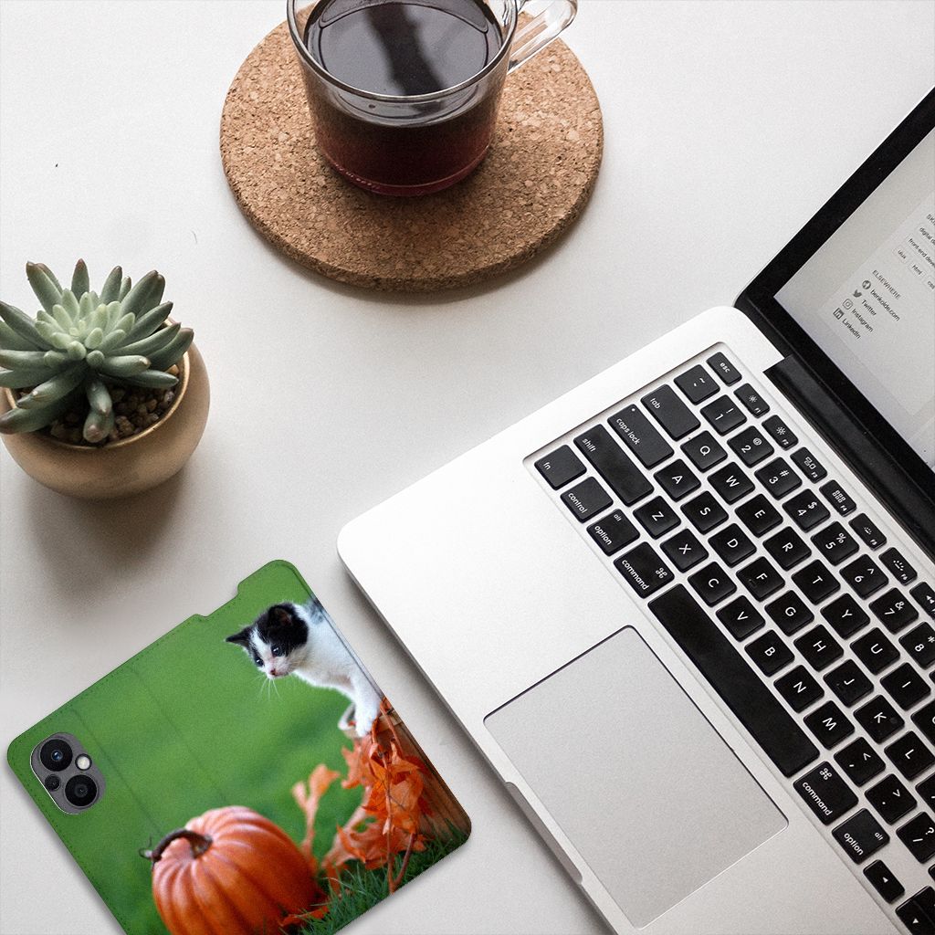 OPPO Reno8 Lite Hoesje maken Kitten - B2C Telecom