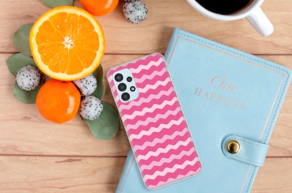 Samsung Galaxy A13 4G TPU bumper Waves Pink B2C Telecom