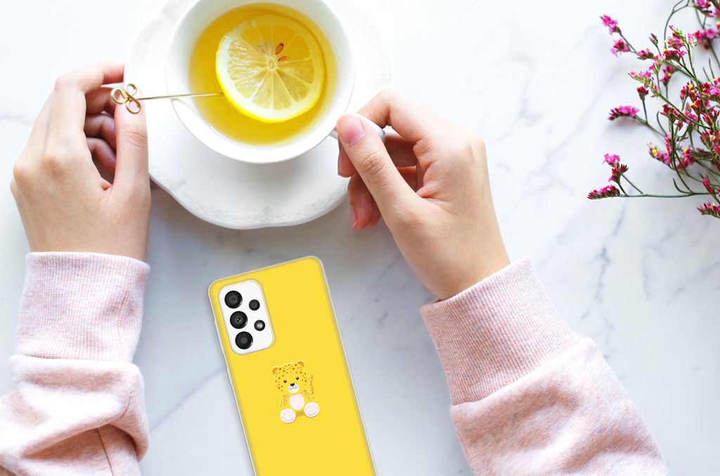 Samsung Galaxy A33 5G Telefoonhoesje met Naam Baby Leopard B2C Telecom