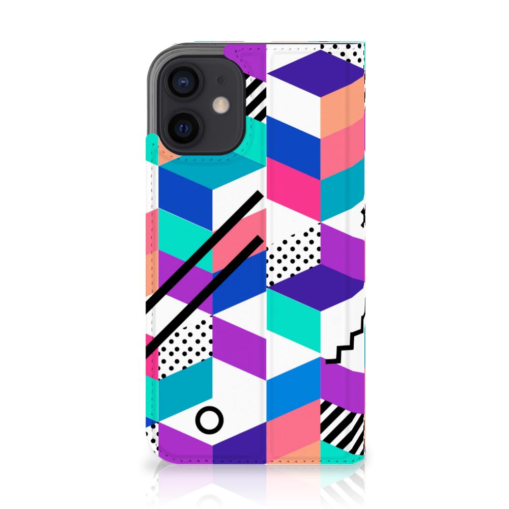 iPhone 12 Mini Stand Case Blokken Kleurrijk - B2C Telecom