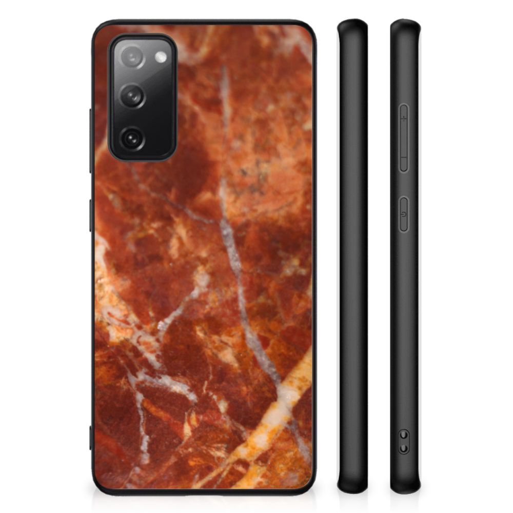 Samsung Galaxy S20 FE Marmeren Print Telefoonhoesje Marmer Bruin B2C Telecom