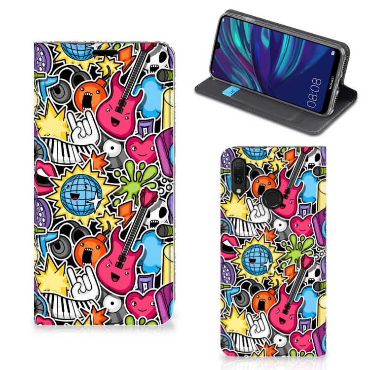 Huawei Y7 hoesje Y7 Pro (2019) Hippe Standcase Punk Rock