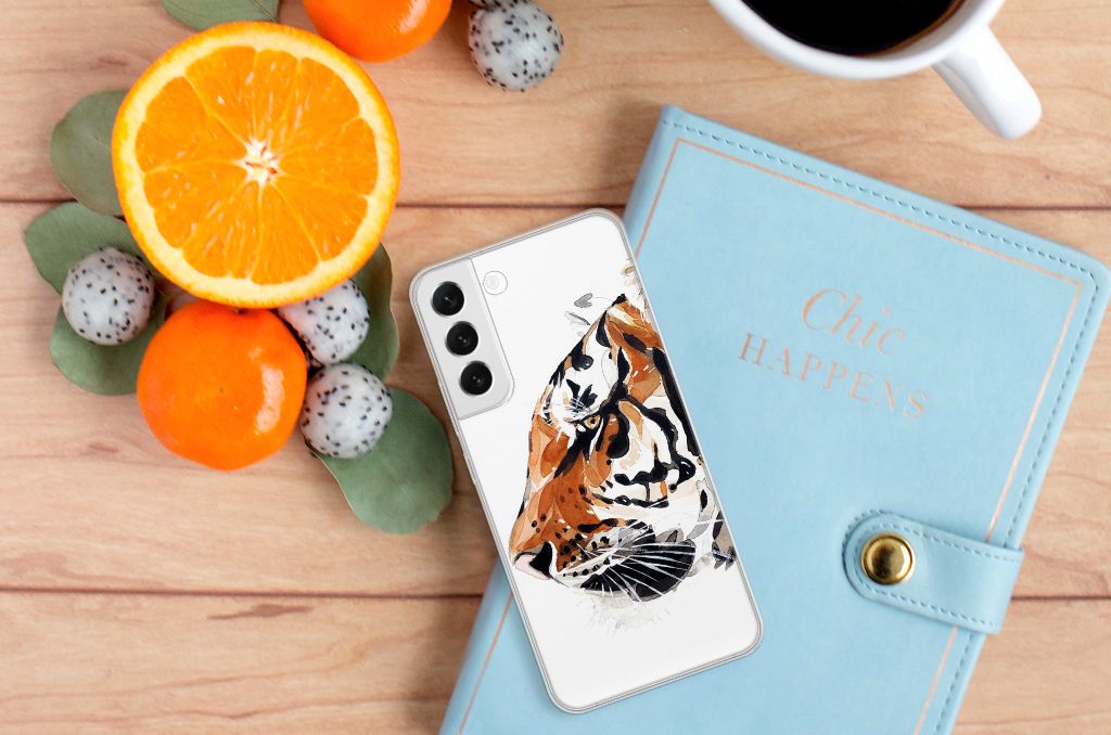 Hoesje maken Samsung Galaxy S22 Plus Watercolor Tiger