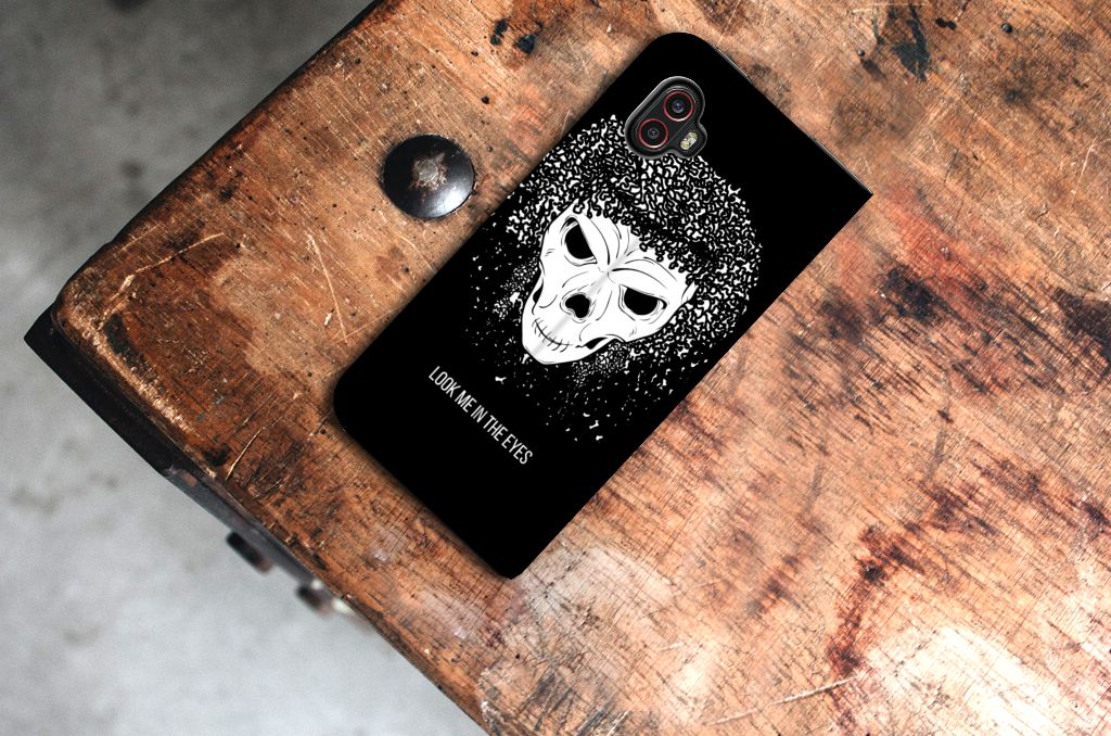 Mobiel BookCase Samsung Galaxy Xcover 6 Pro Skull Hair - B2C Telecom