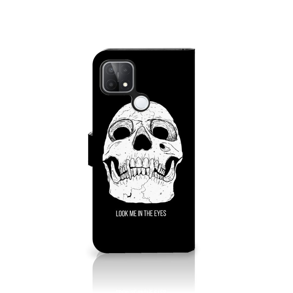 Telefoonhoesje met Naam OPPO A15 Skull Eyes