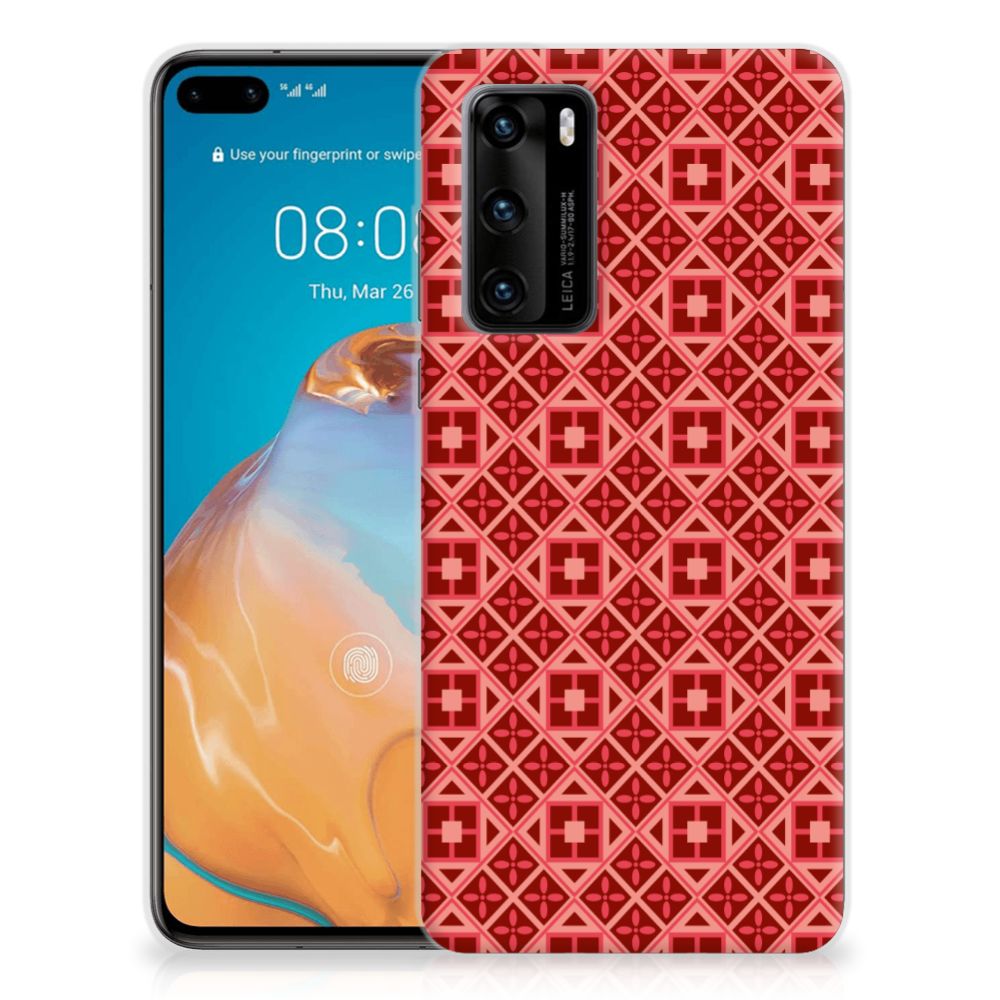 Huawei P40 TPU bumper Batik Rood B2C Telecom
