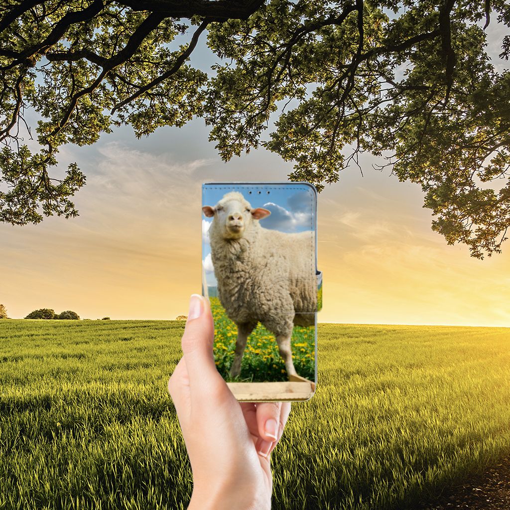 Xiaomi Mi Mix 2s Telefoonhoesje met Pasjes Schaap en Lammetje
