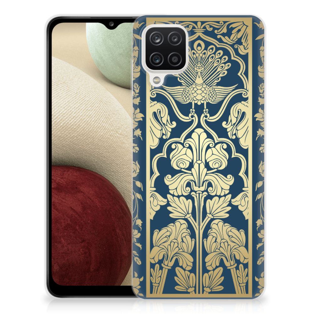 Samsung Galaxy A12 TPU Case Beige Flowers