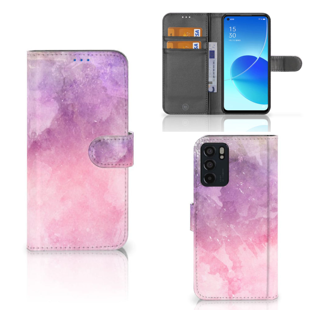 Hoesje OPPO Reno6 5G Pink Purple Paint