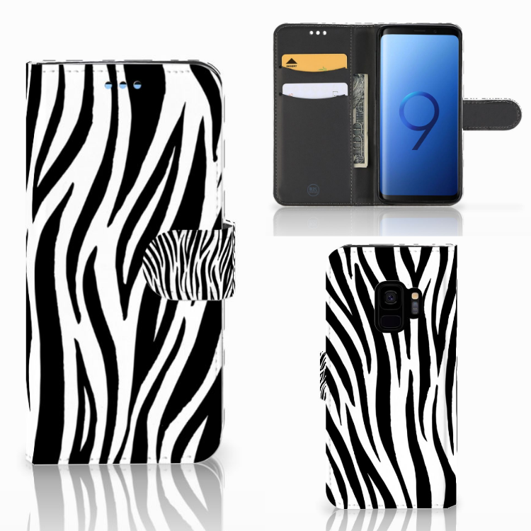 Samsung Galaxy S9 Telefoonhoesje met Pasjes Zebra
