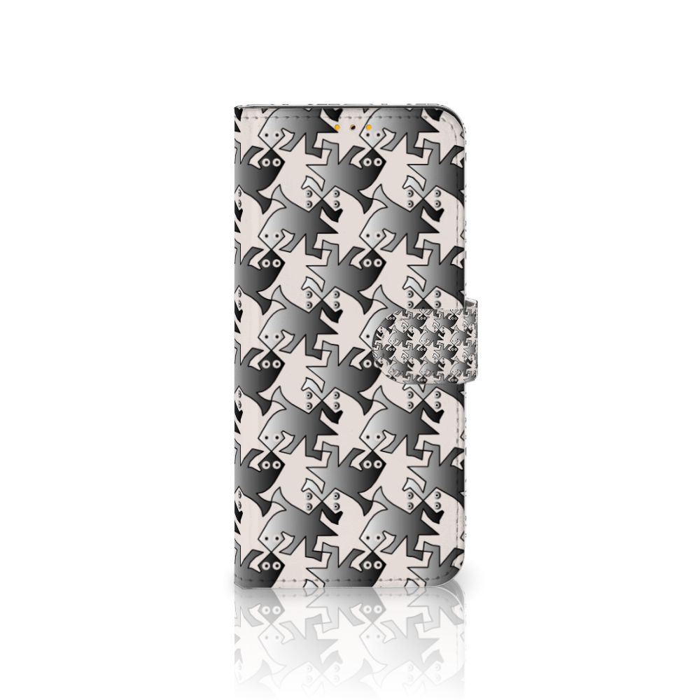 Samsung Galaxy M52 Telefoonhoesje met Pasjes Salamander Grey