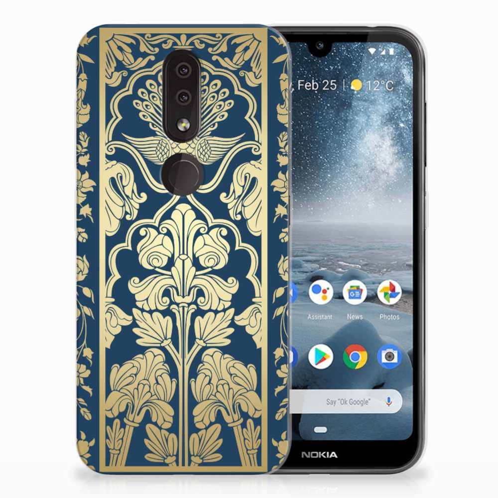 Nokia 4.2 TPU Case Beige Flowers