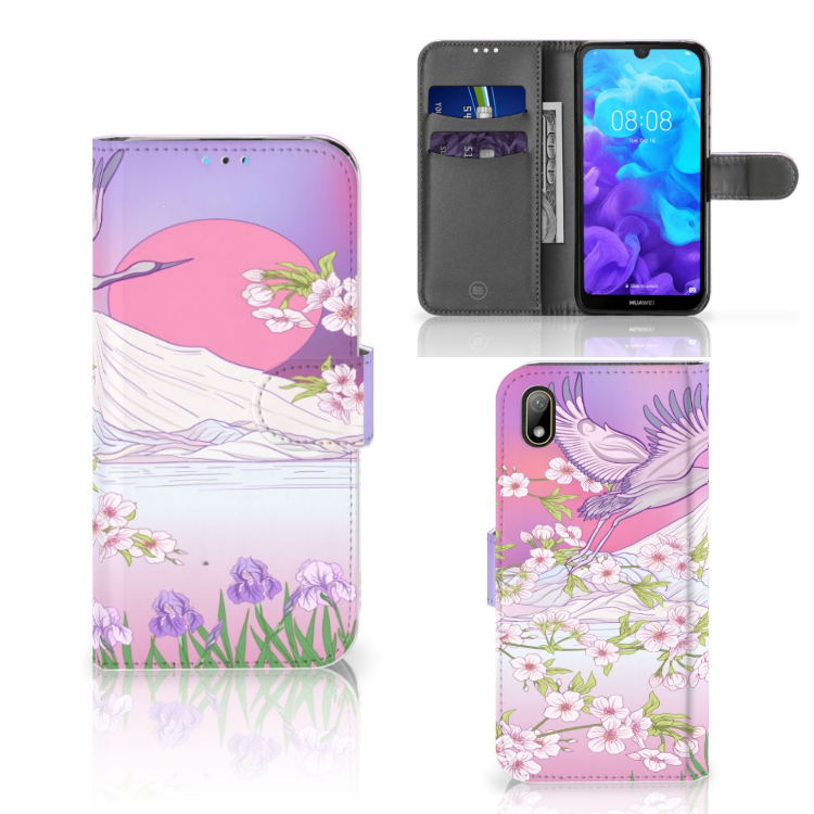 Huawei Y5 (2019) Telefoonhoesje met Pasjes Bird Flying