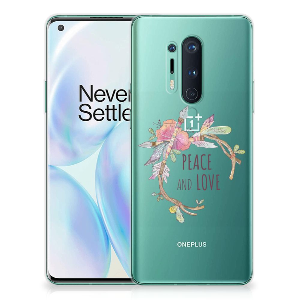 OnePlus 8 Pro Telefoonhoesje met Naam Boho Text