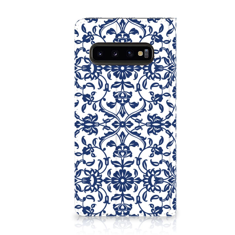 Samsung Galaxy S10 Smart Cover Flower Blue