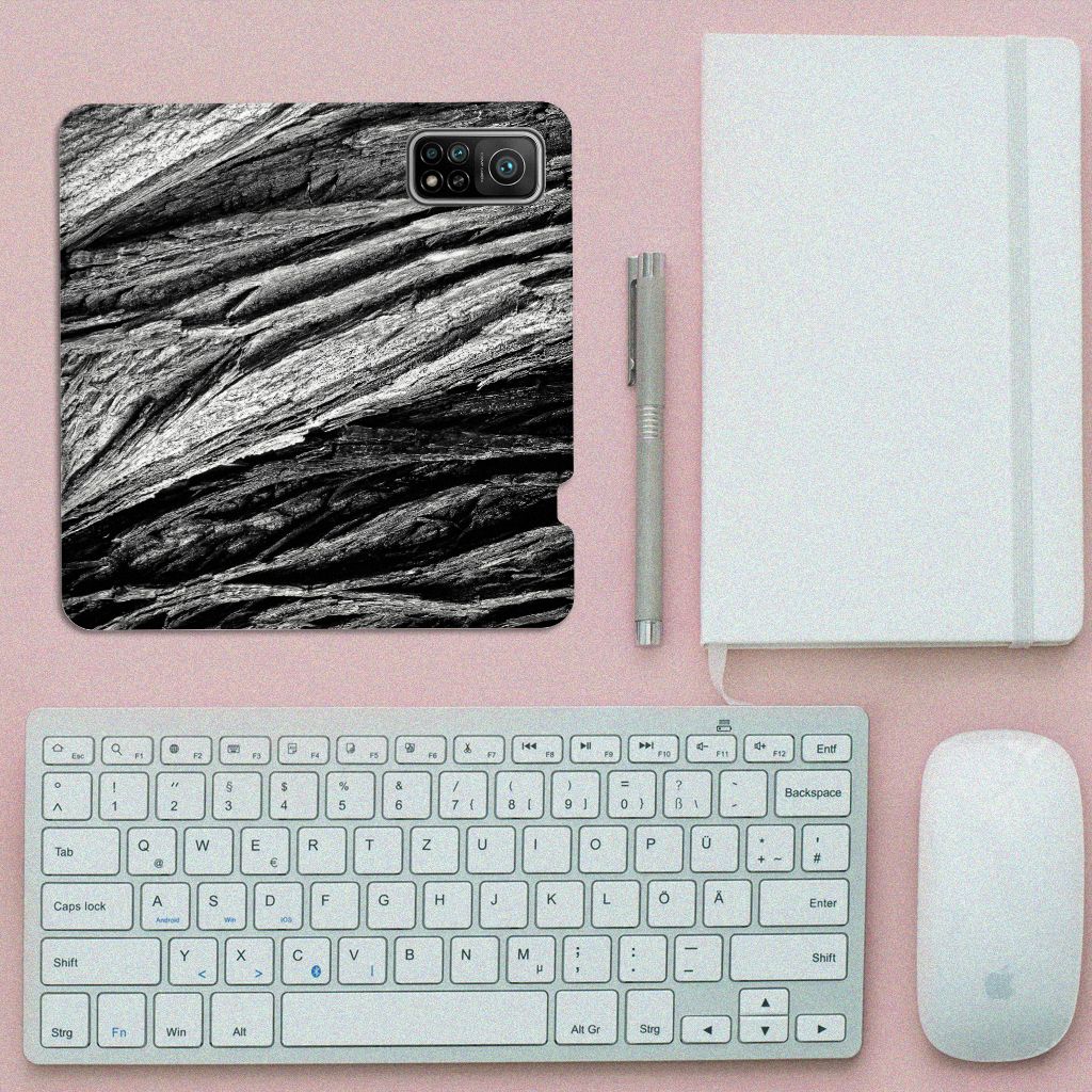 Book Wallet Case Xiaomi Mi 10T | 10T Pro Boomschors Grijs - B2C Telecom