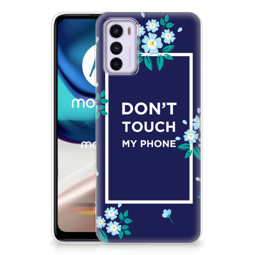 Motorola Moto G42 Silicone-hoesje Flowers Blue DTMP B2C Telecom