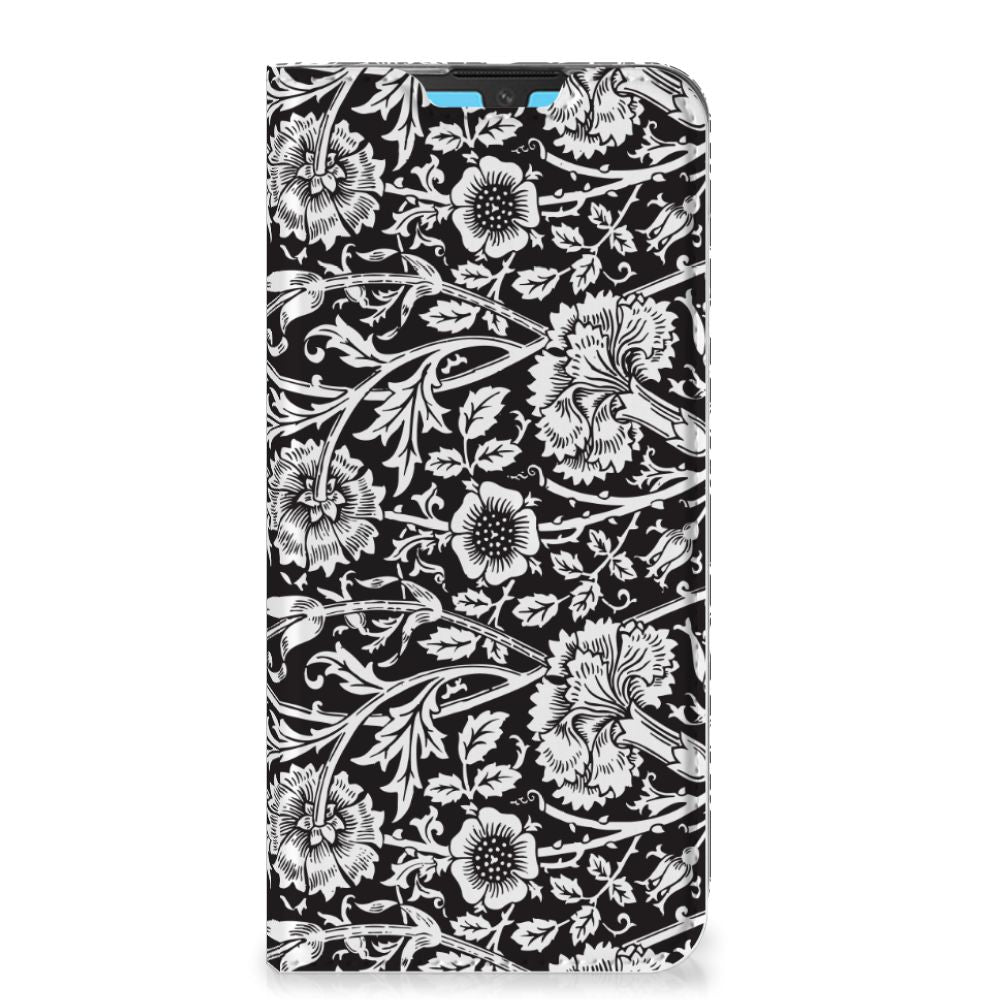 Huawei Y5 (2019) Smart Cover Black Flowers - B2C Telecom