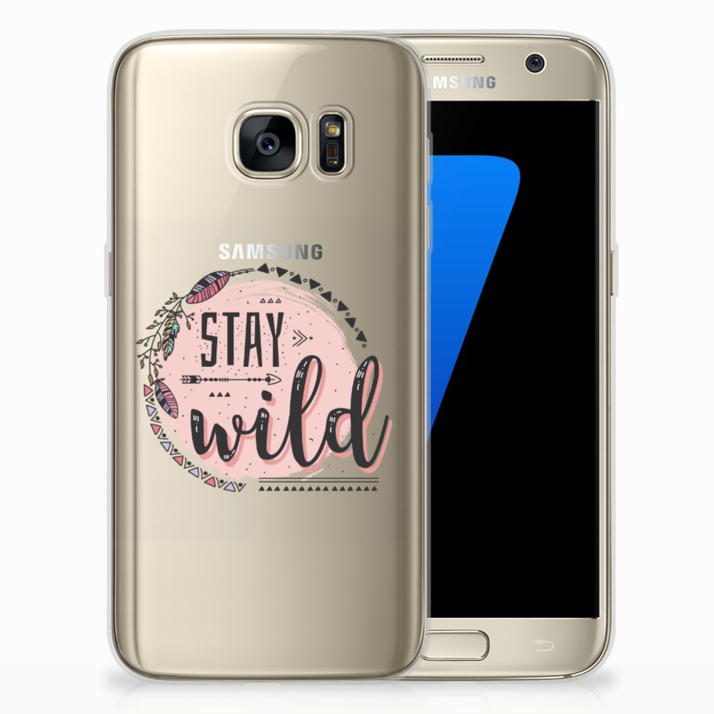 Samsung Galaxy S7 Telefoonhoesje met Naam Boho Stay Wild