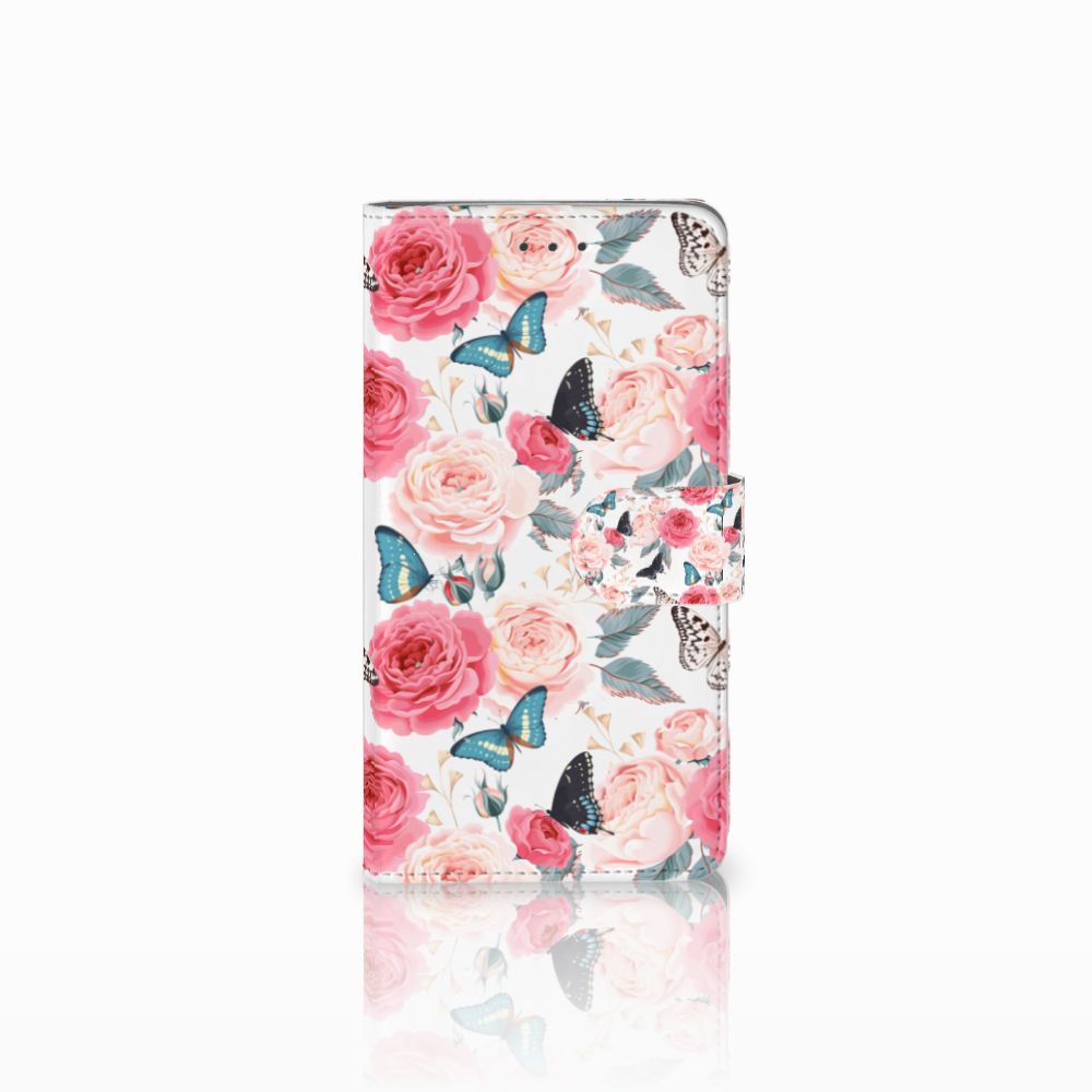Samsung Galaxy J7 2016 Hoesje Butterfly Roses