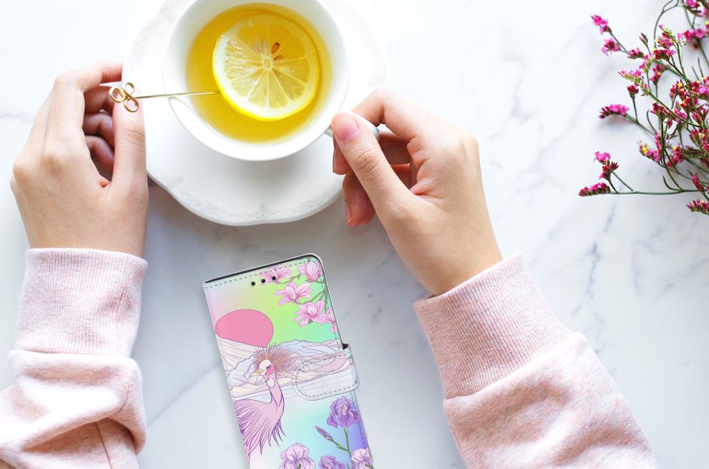 Huawei Ascend P8 Lite Telefoonhoesje met Pasjes Bird